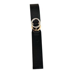 bebe Black Wide Belt with Double Ring Buckle Y2K M/L